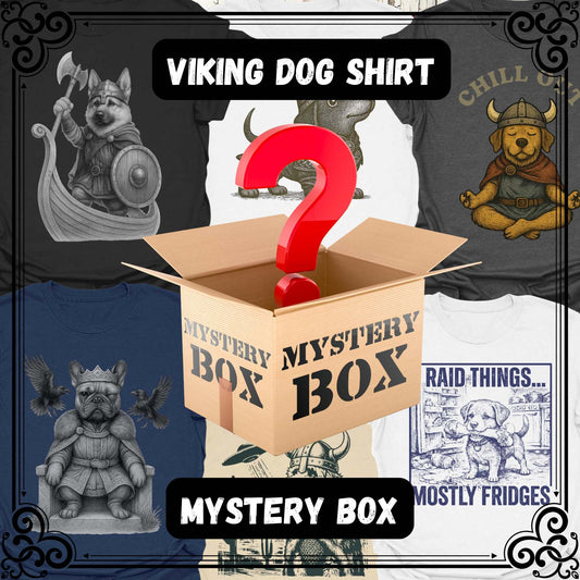 T-Shirt Viking Dog Shirt Mystery Box – Funny Graphic Tee Gift Unisex size S M L XL 2XL