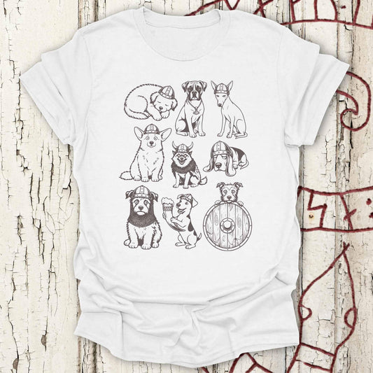Vintage 90s Tattoo Style - Viking dogs T-shirt NEW!