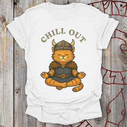 Chill Out - Viking Cat Meditation T-Shirt