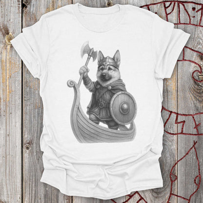 German Shepherd in Longship T-shirt