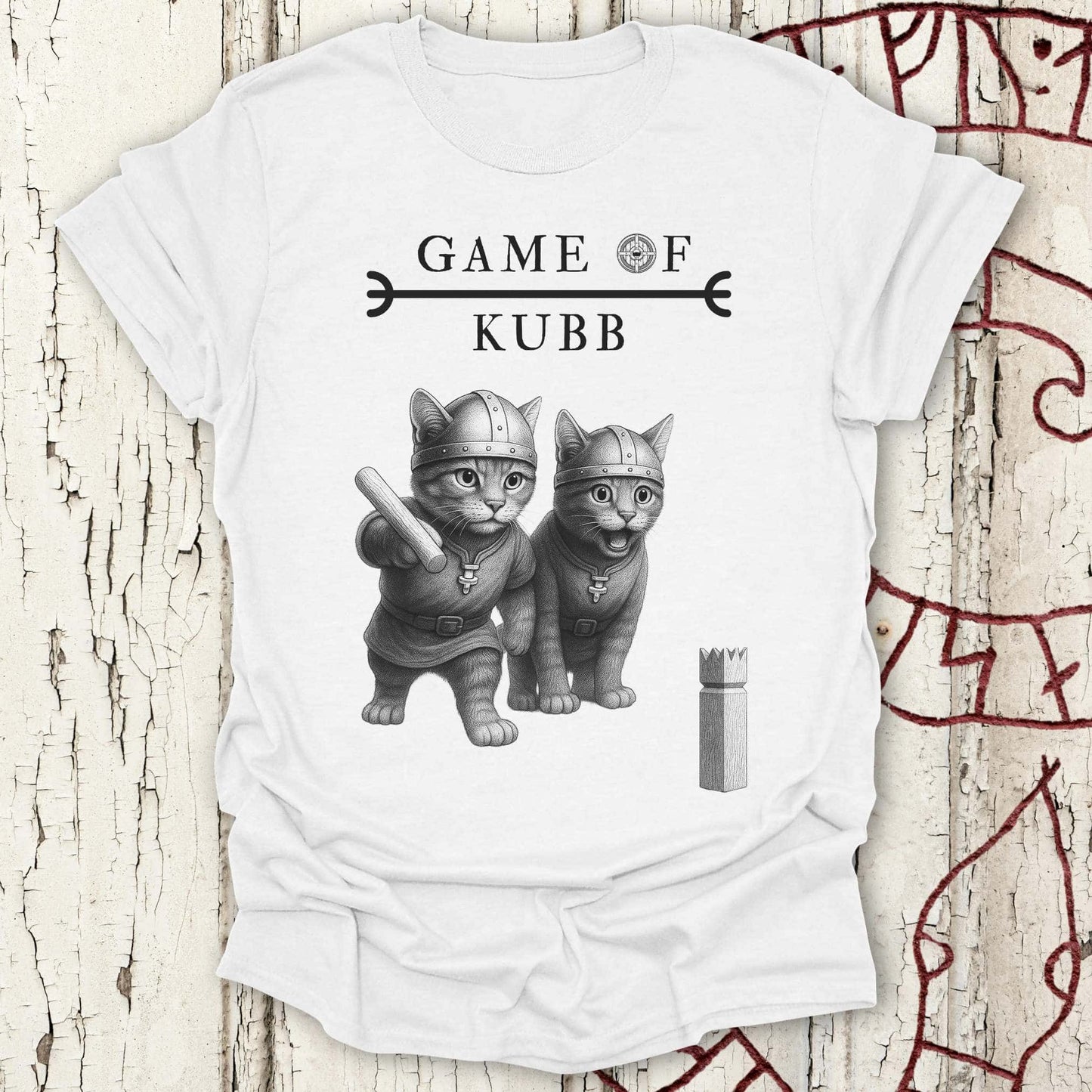 T-Shirt Game of Kubb - Viking Cat T-shirt Unisex size S M L XL 2XL