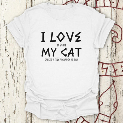 T-Shirt I Love My Cat - Funny Viking Cat Chaos T-shirt Unisex size S M L XL 2XL