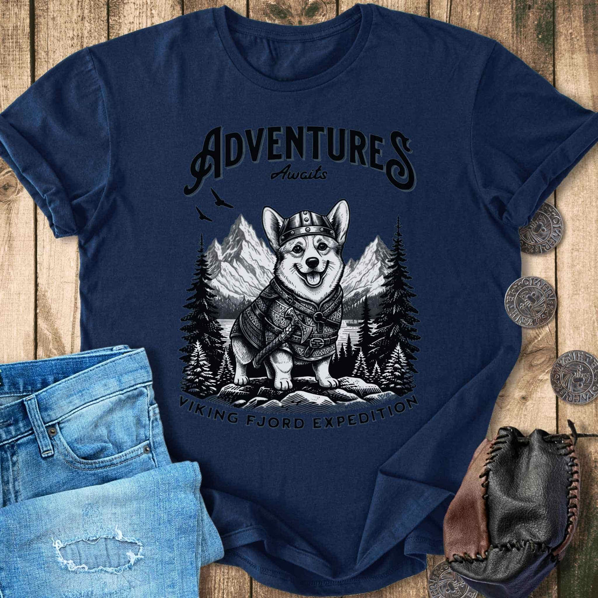 T-Shirt Adventure Awaits - Viking Fjord Expedition T-shirt Unisex Sizes S-2XL Funny Shirt Gift