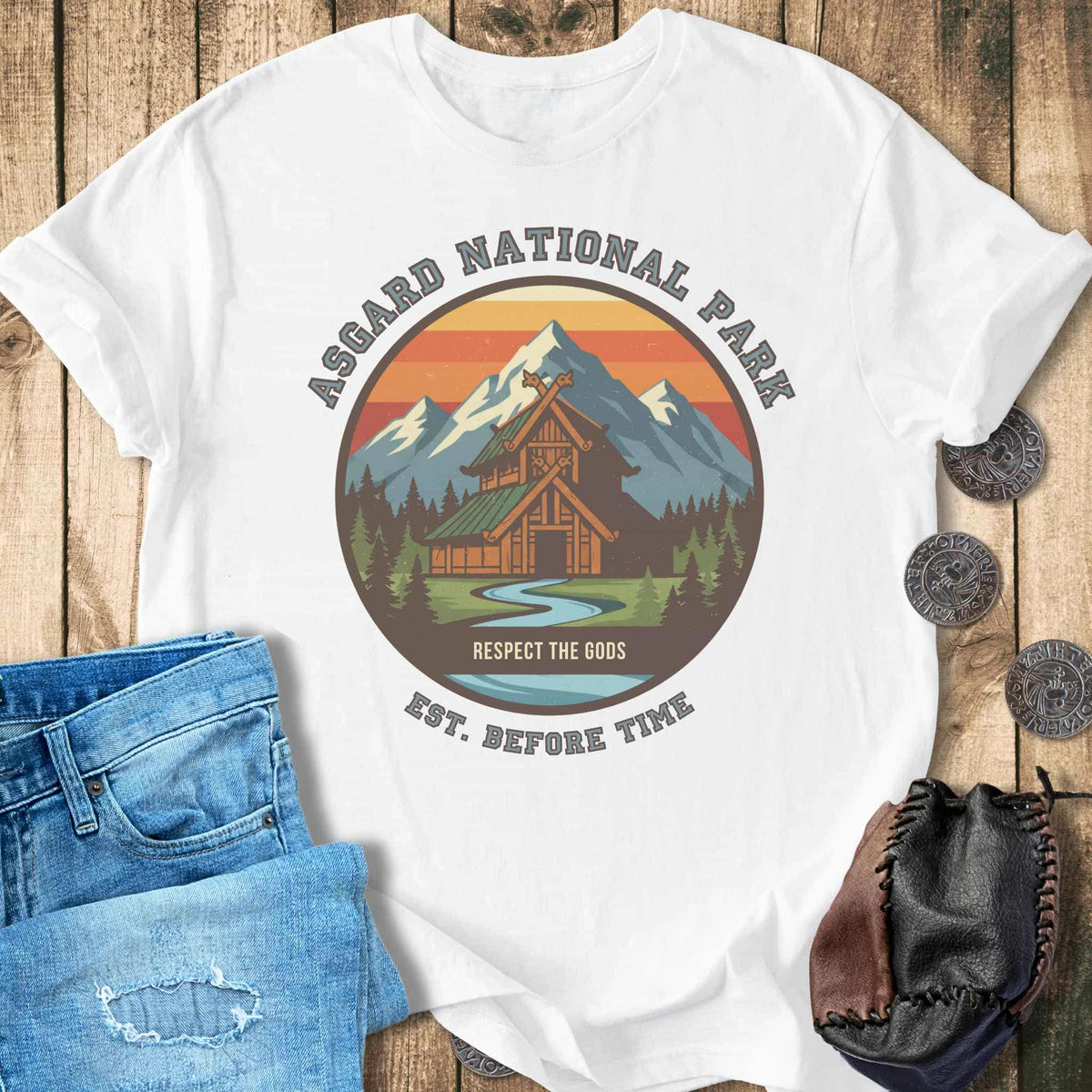 T-Shirt Asgard National Park - Retro Norse Mythology T-shirt Unisex Sizes S-2XL Funny Shirt Gift