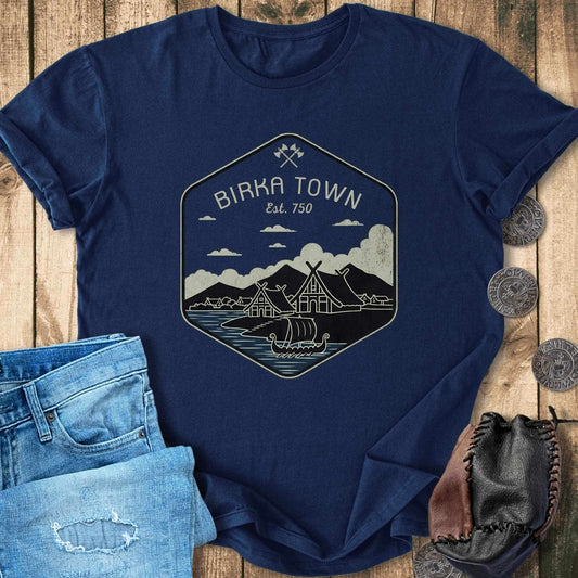 T-Shirt Birka Town Viking History - Retro T-Shirt Unisex Sizes S-2XL Funny Shirt Gift