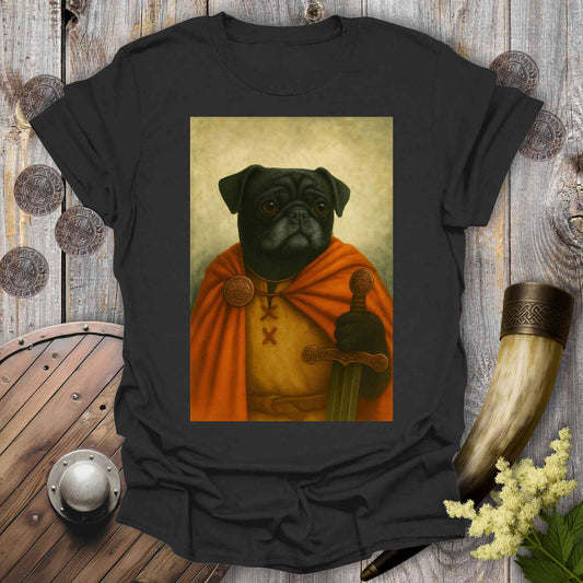 T-Shirt Black / S Black Pug Viking Portrait T-Shirt