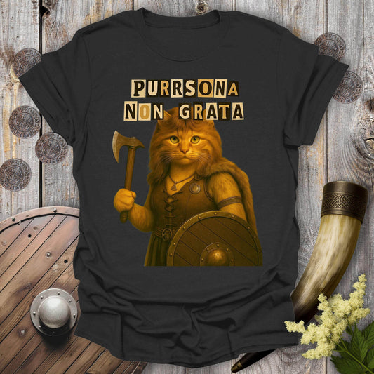 T-Shirt Black / S Ransom Note Shieldmaiden Cat T-Shirt