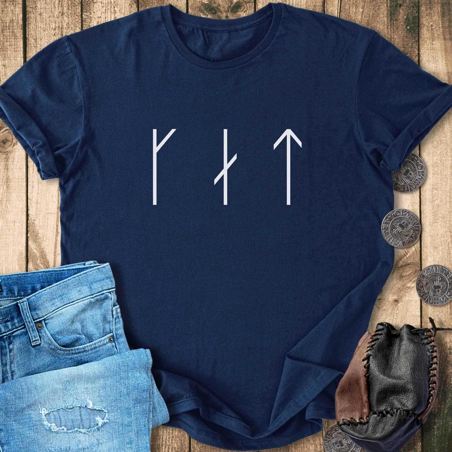 T-Shirt CAT in Runes T-Shirt Unisex Sizes S-2XL Funny Shirt Gift