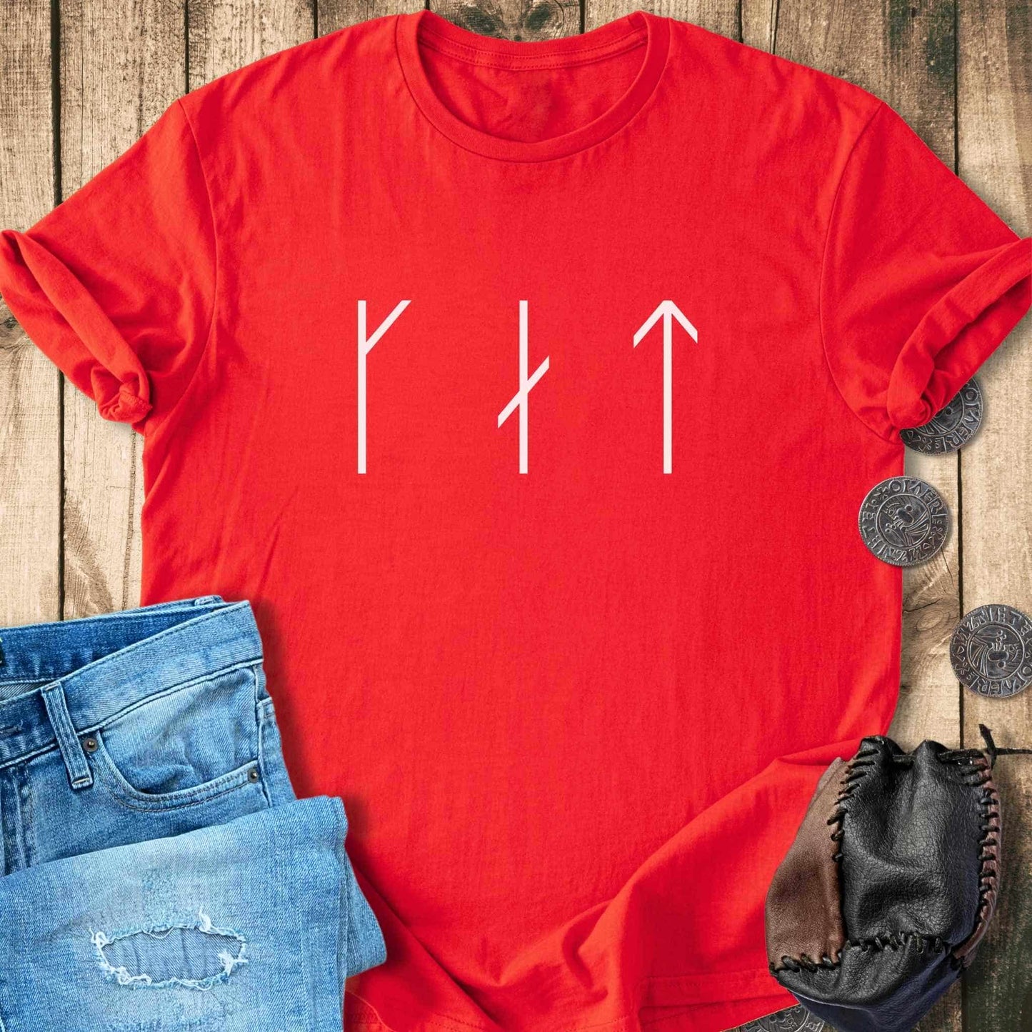 T-Shirt CAT in Runes T-Shirt Unisex Sizes S-2XL Funny Shirt Gift