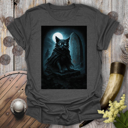 T-Shirt Dark Heather / S Draugr Undead Viking Cat T-Shirt