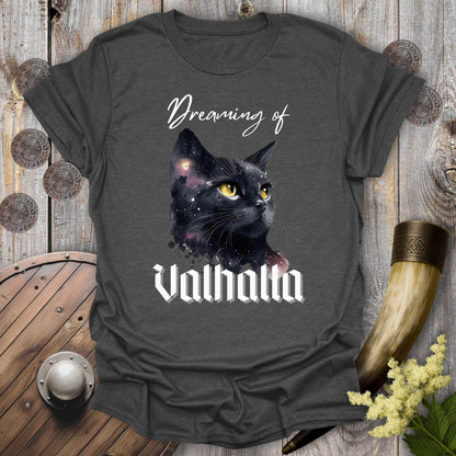 T-Shirt Dark Heather / S Dreaming of Valhalla Celestial Cat T-Shirt