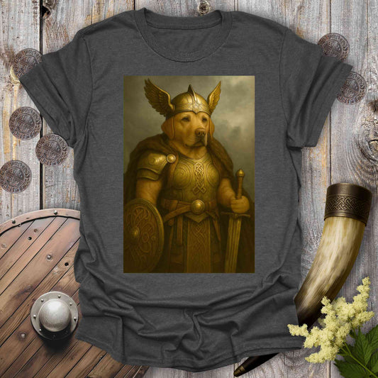 T-Shirt Dark Heather / S Labrador Retriever Viking Portrait T-Shirt