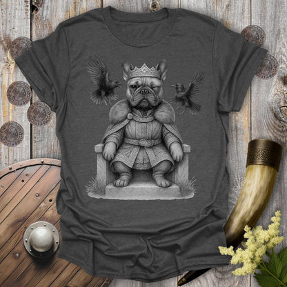 T-Shirt Dark Heather / S Odin the Bulldog Norse God T-Shirt