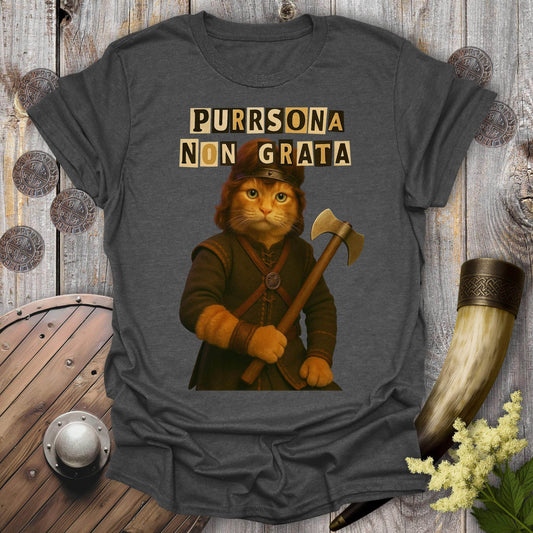 T-Shirt Dark Heather / S Ransom Note Viking Cat T-Shirt