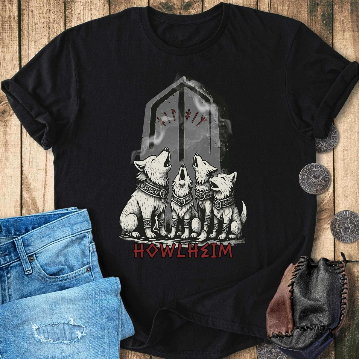 T-Shirt Howlheim Viking Guard Dogs T-shirt Unisex Sizes S-2XL Funny Shirt Gift