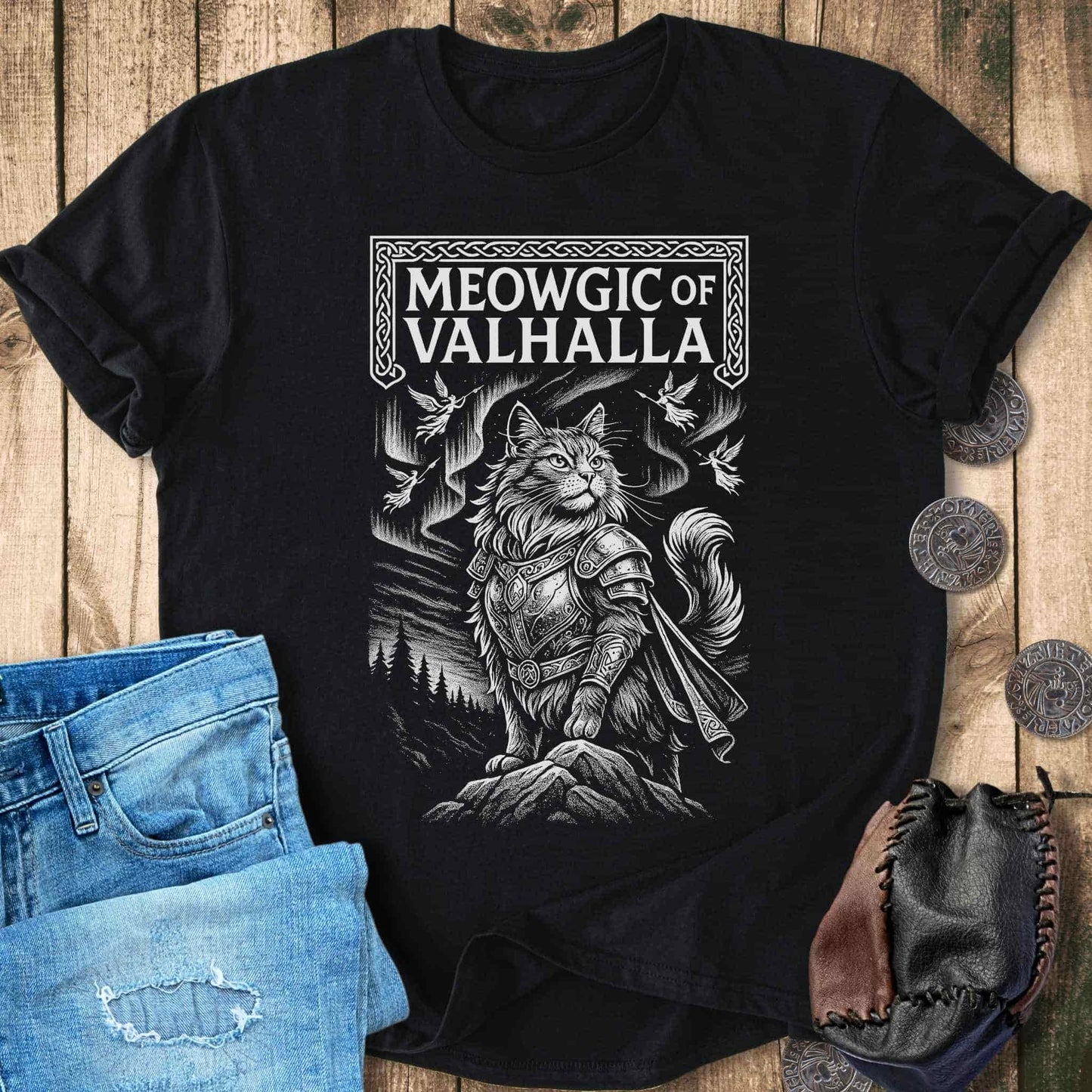T-Shirt Meowgic of Valhalla - Norse Mythology Cat T-shirt Unisex Sizes S-2XL Funny Shirt Gift