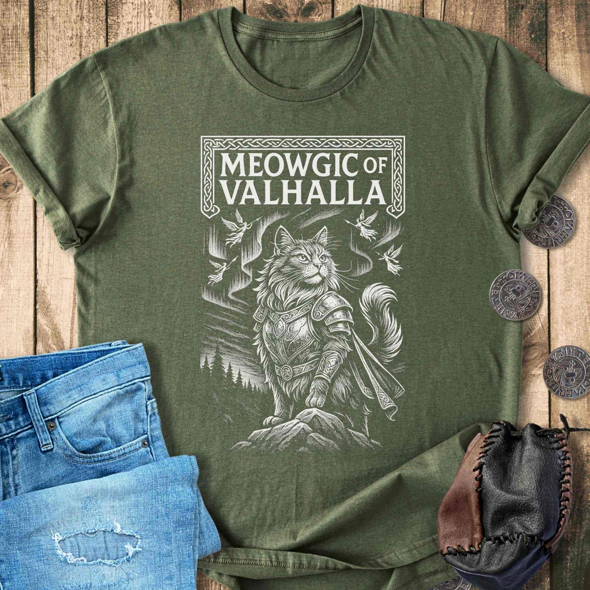 T-Shirt Meowgic of Valhalla - Norse Mythology Cat T-shirt Unisex Sizes S-2XL Funny Shirt Gift