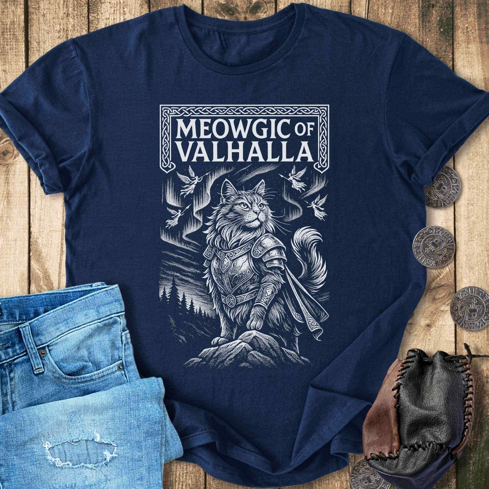 T-Shirt Meowgic of Valhalla - Norse Mythology Cat T-shirt Unisex Sizes S-2XL Funny Shirt Gift