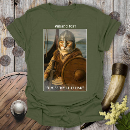 T-Shirt Military Green / S I Miss My Lutefisk Viking Explorer T-Shirt
