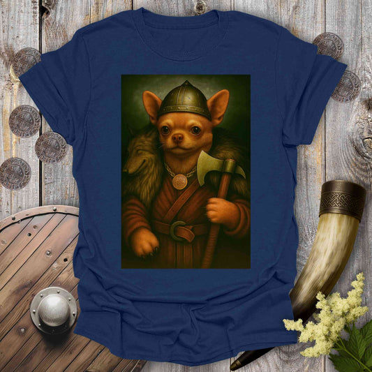 T-Shirt Navy / S Chihuahua Viking Portrait T-Shirt