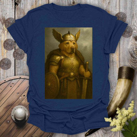 T-Shirt Navy / S Labrador Retriever Viking Portrait T-Shirt