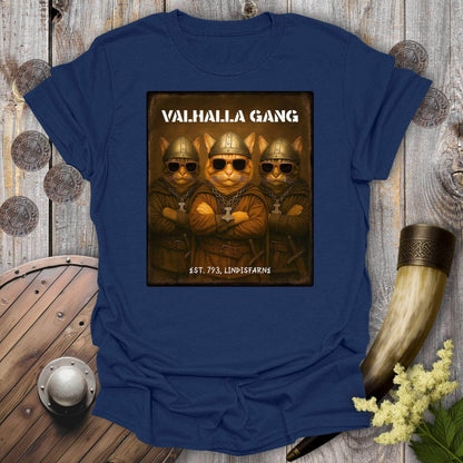 T-Shirt Navy / S Valhalla Gang Viking Cat T-Shirt
