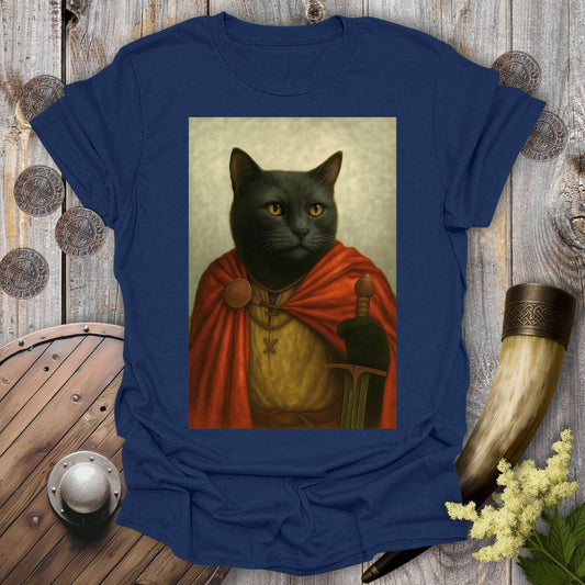 T-Shirt Navy / S Viking Black Cat Portrait T-Shirt