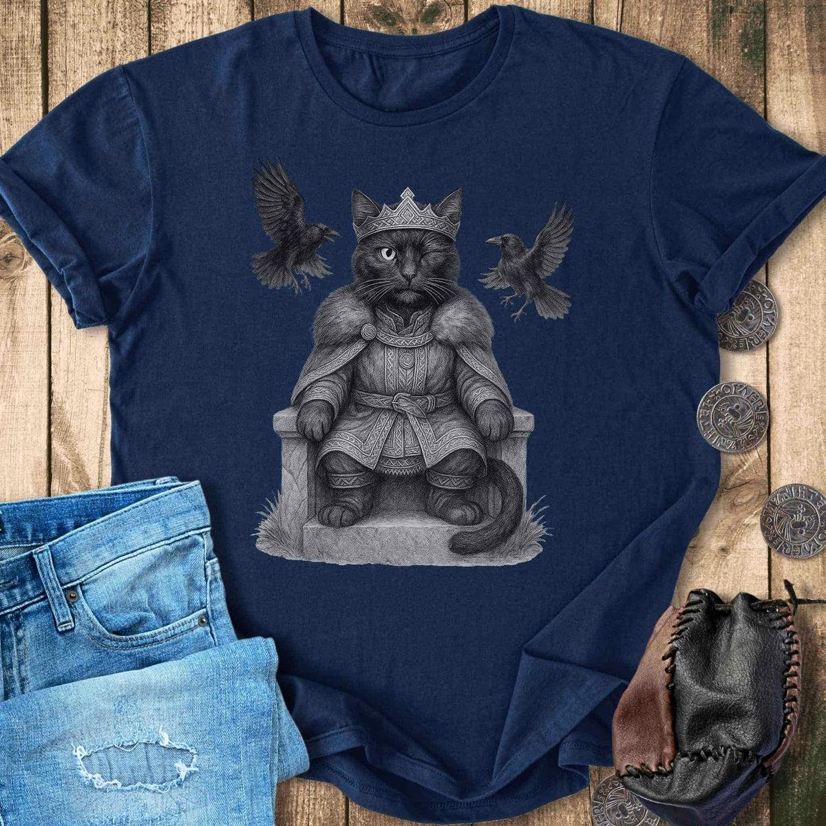 T-Shirt Odin the Cat God T-shirt Unisex Sizes S-2XL Funny Shirt Gift