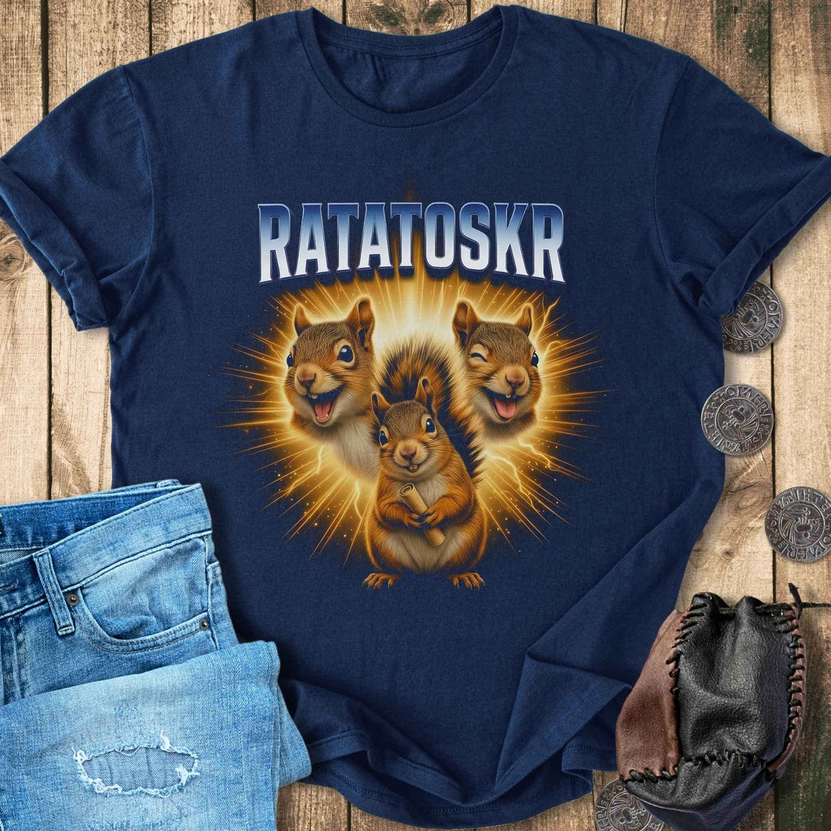 T-Shirt Ratatoskr Squirrel Bootleg Shirt - Funny Norse Mythology T-shirt Unisex Sizes S-2XL Funny Shirt Gift