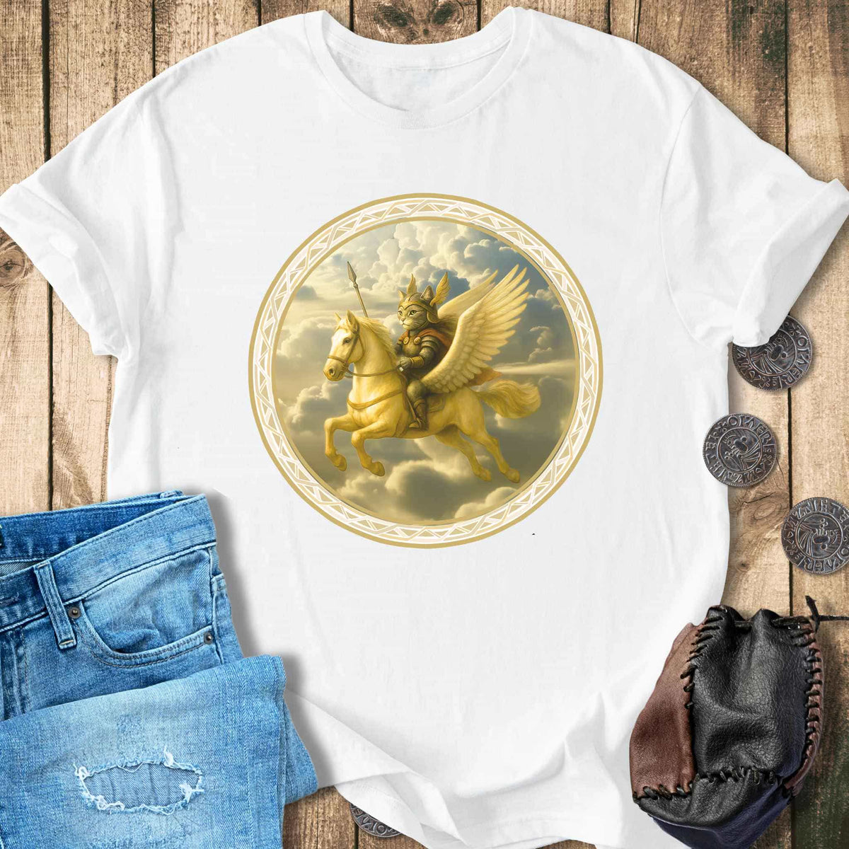 T-Shirt Ride of the Pawlkyrie - Viking Cat T-shirt Unisex Sizes S-2XL Funny Shirt Gift