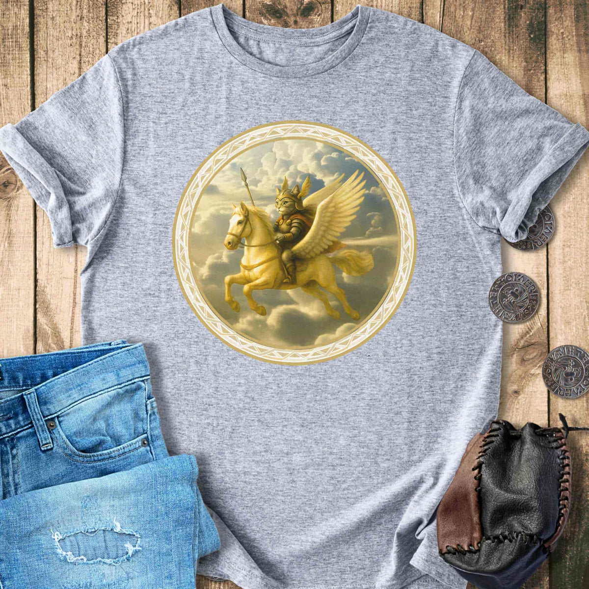 T-Shirt Ride of the Pawlkyrie - Viking Cat T-shirt Unisex Sizes S-2XL Funny Shirt Gift