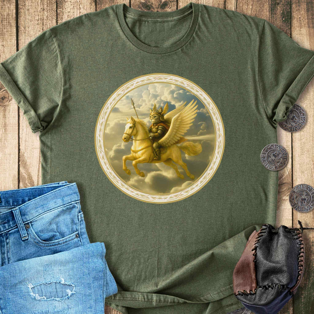 T-Shirt Ride of the Pawlkyrie - Viking Cat T-shirt Unisex Sizes S-2XL Funny Shirt Gift