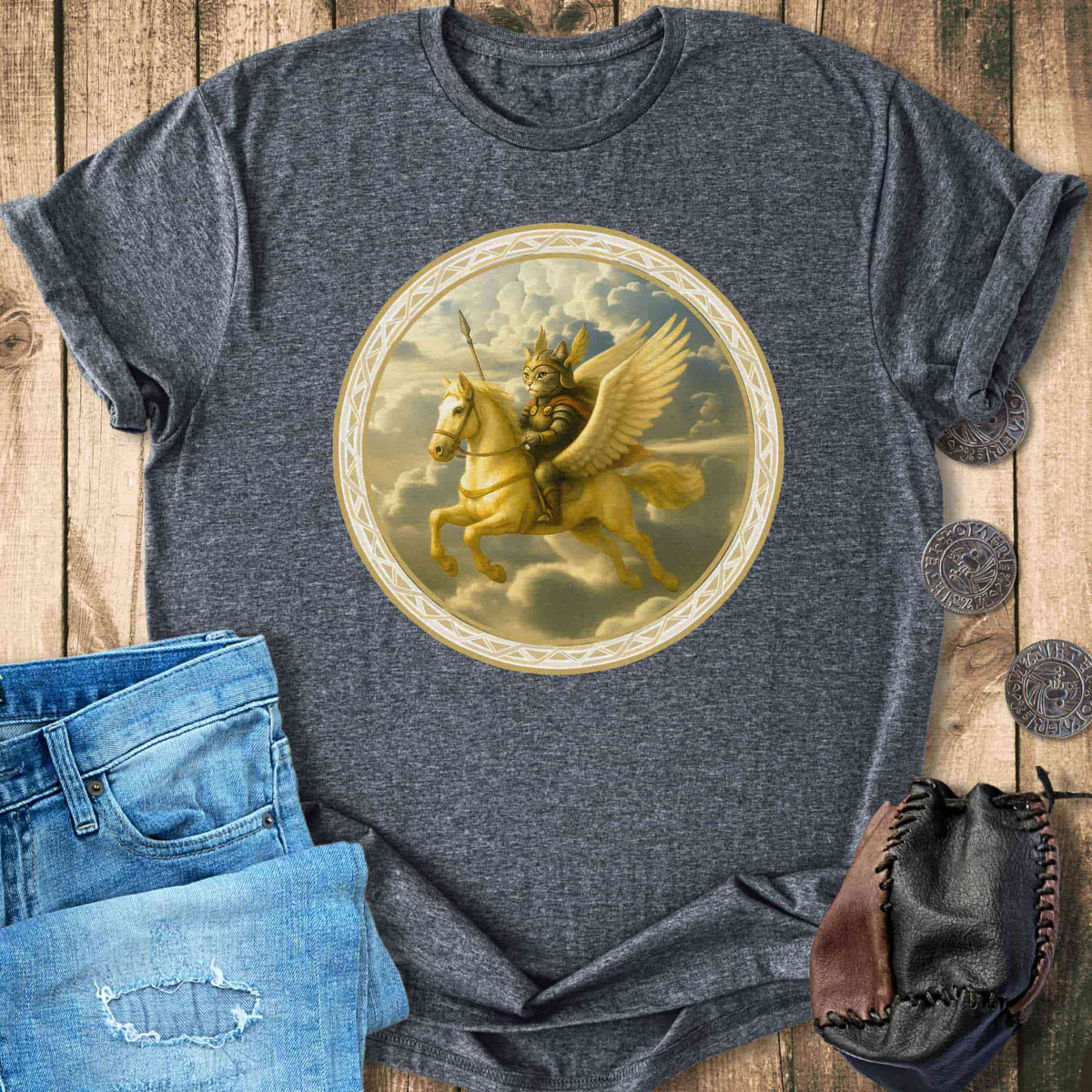 T-Shirt Ride of the Pawlkyrie - Viking Cat T-shirt Unisex Sizes S-2XL Funny Shirt Gift
