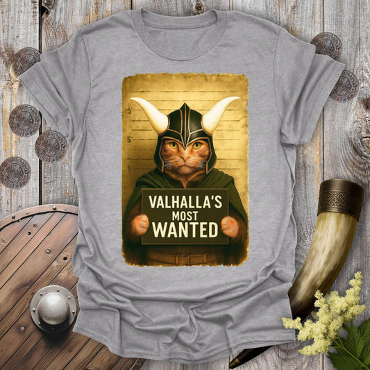 T-Shirt Sport Grey / S Valhalla's Most Wanted Cat Mugshot T-Shirt
