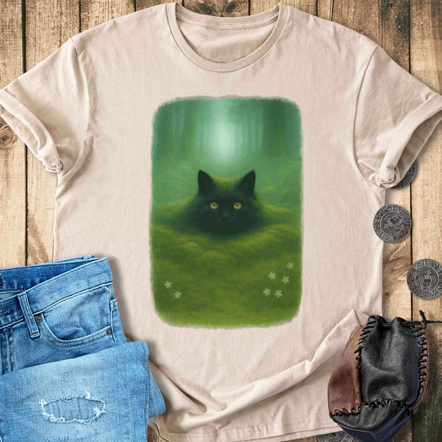 T-Shirt The Forest Spirit’s Cat T-shirt Unisex Sizes S-2XL Funny Shirt Gift