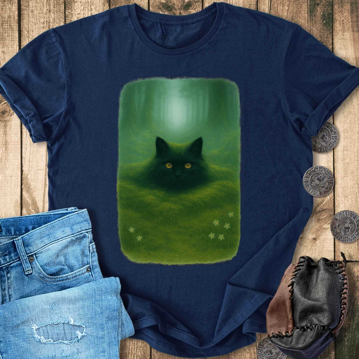 T-Shirt The Forest Spirit’s Cat T-shirt Unisex Sizes S-2XL Funny Shirt Gift