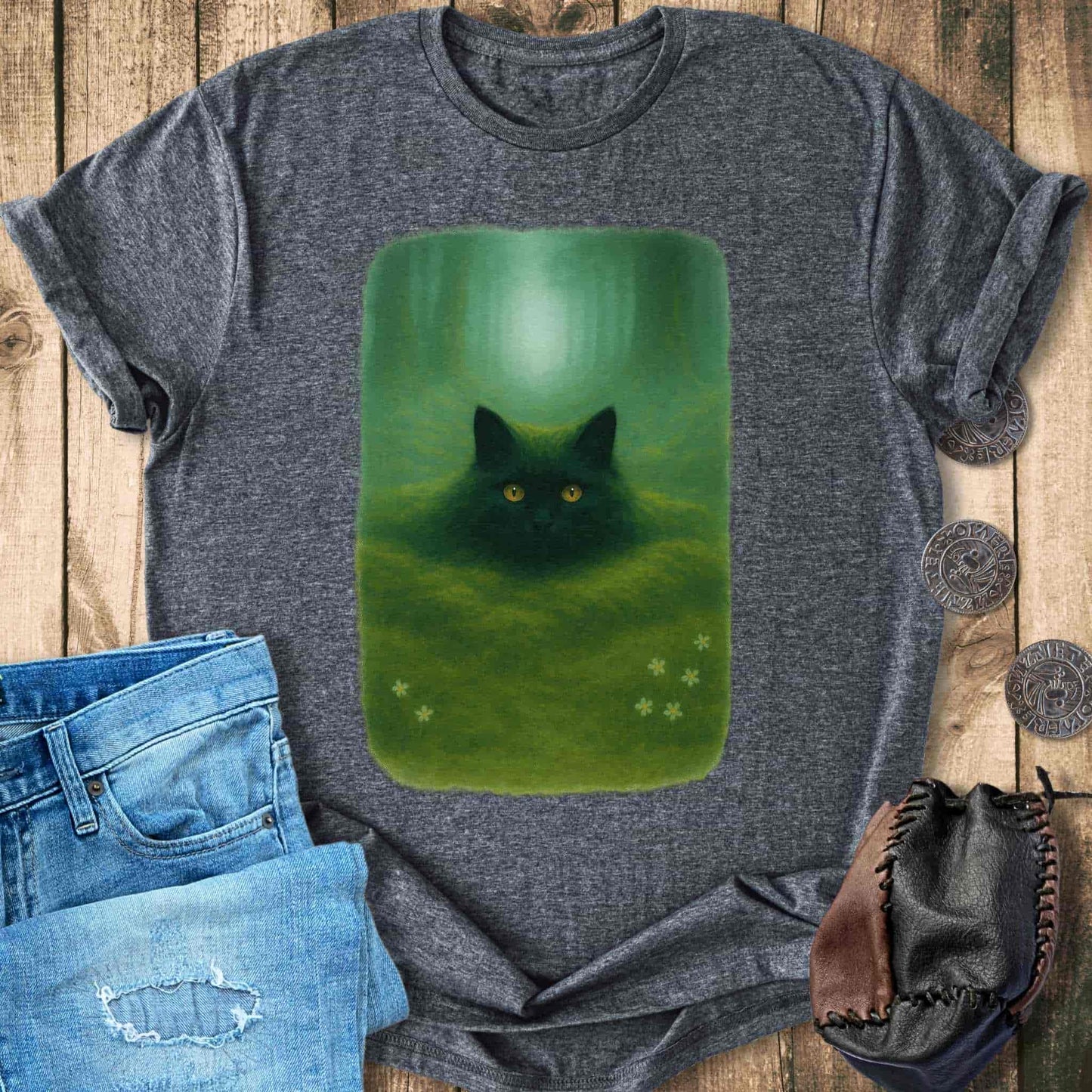 T-Shirt The Forest Spirit’s Cat T-shirt Unisex Sizes S-2XL Funny Shirt Gift
