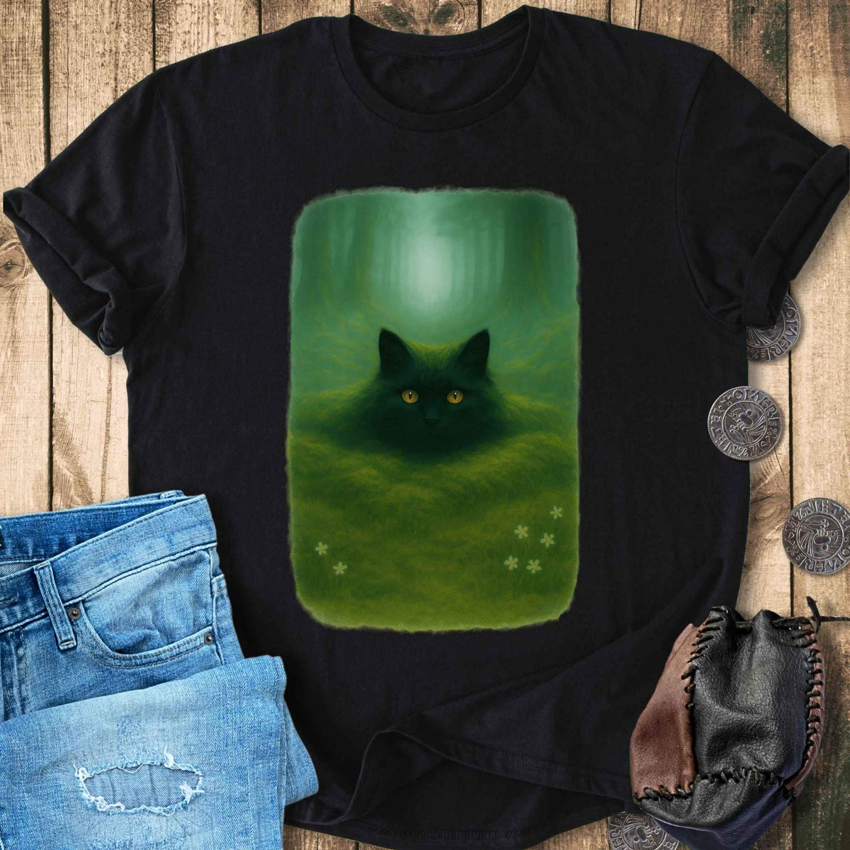 T-Shirt The Forest Spirit’s Cat T-shirt Unisex Sizes S-2XL Funny Shirt Gift