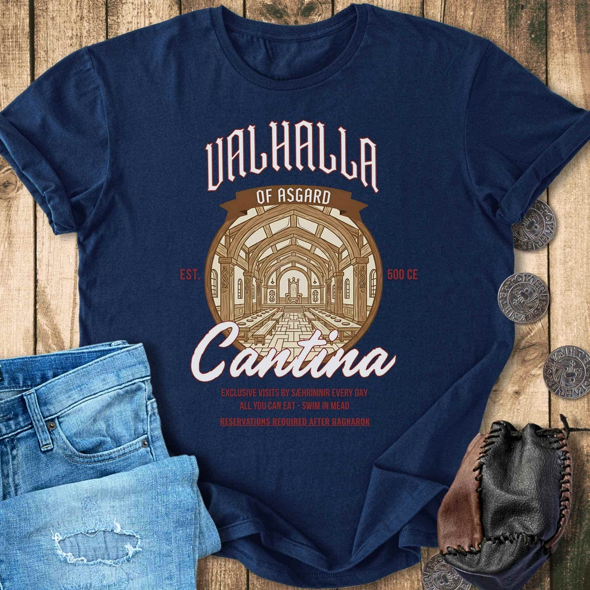 T-Shirt Valhalla Cantina - Funny Ad T-Shirt Unisex Sizes S-2XL Funny Shirt Gift