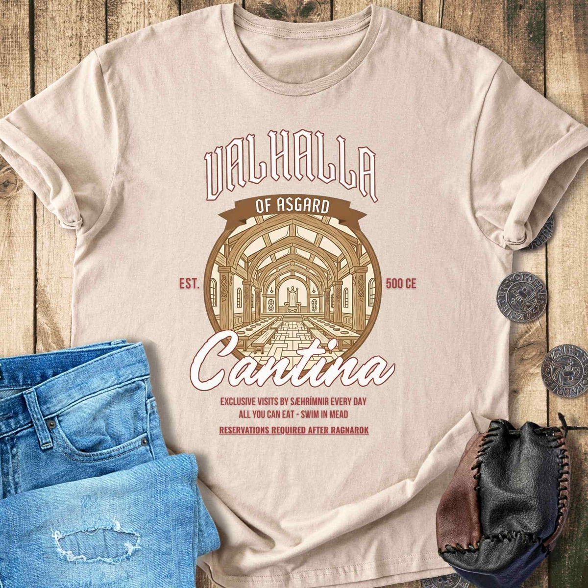 T-Shirt Valhalla Cantina - Funny Ad T-Shirt Unisex Sizes S-2XL Funny Shirt Gift