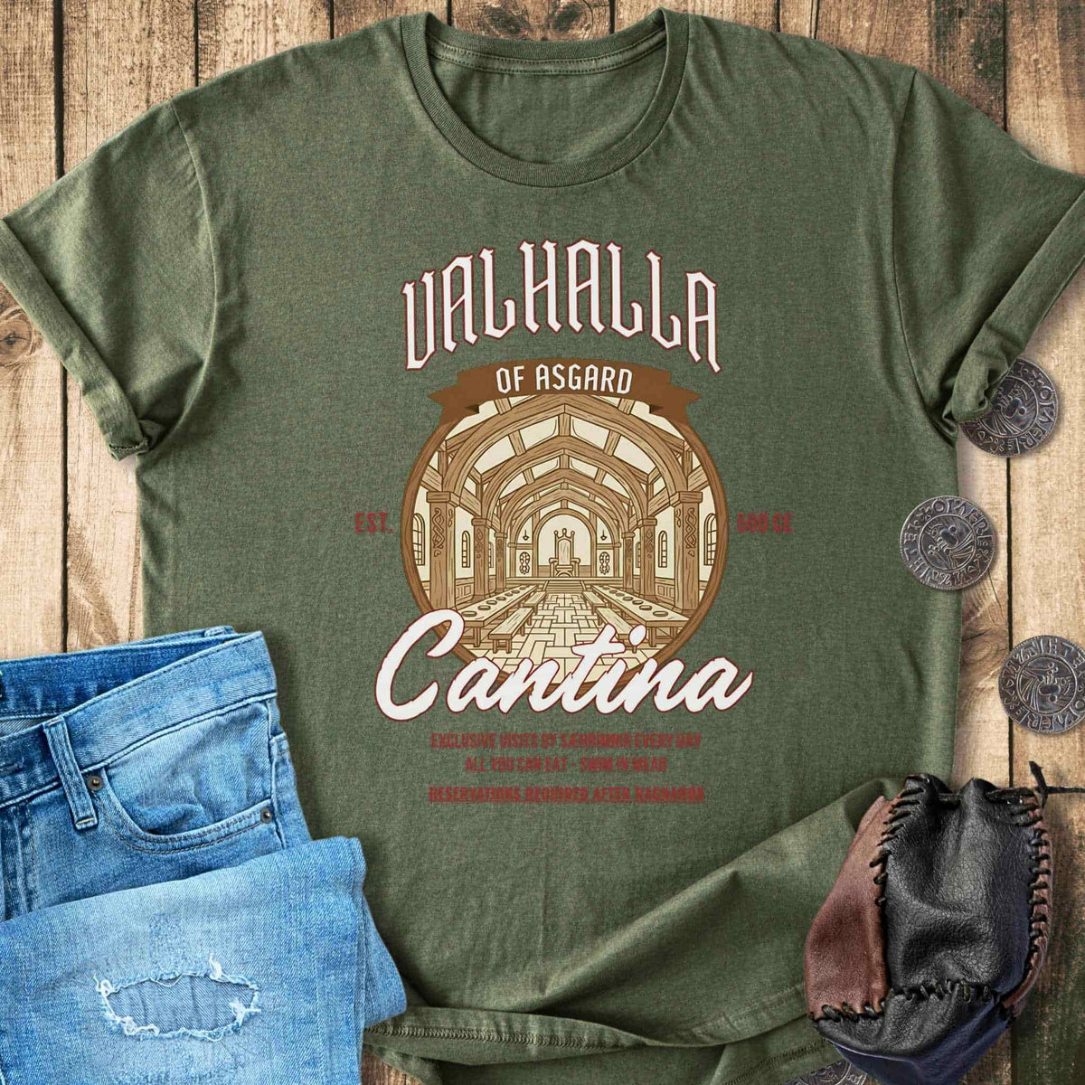 T-Shirt Valhalla Cantina - Funny Ad T-Shirt Unisex Sizes S-2XL Funny Shirt Gift