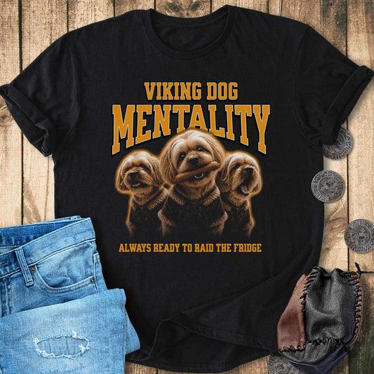 T-Shirt Viking Dog Mentality - Fridge Raider Bootleg T-shirt NEW! Unisex Sizes S-2XL Funny Shirt Gift