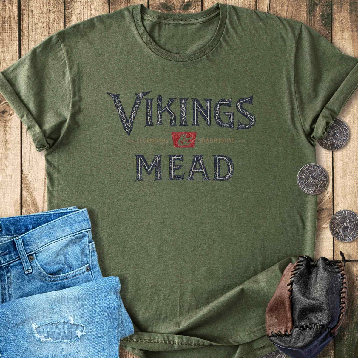 T-Shirt Vikings & Mead T-shirt Unisex Sizes S-2XL Funny Shirt Gift