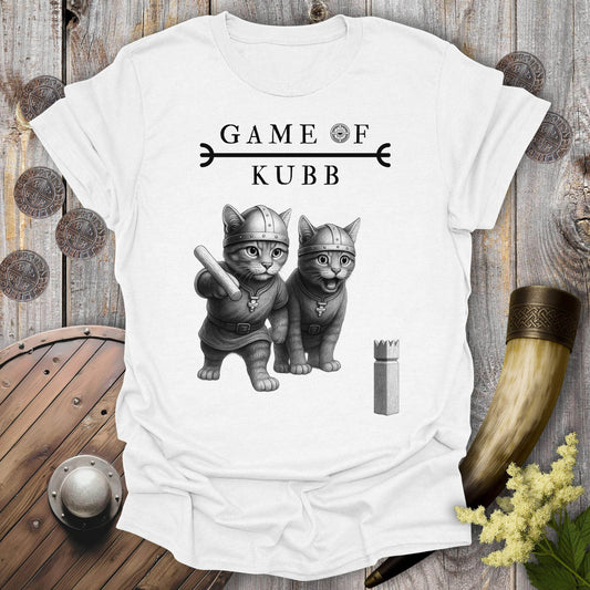 T-Shirt White / S A Game of Kubb Viking Cat T-shirt