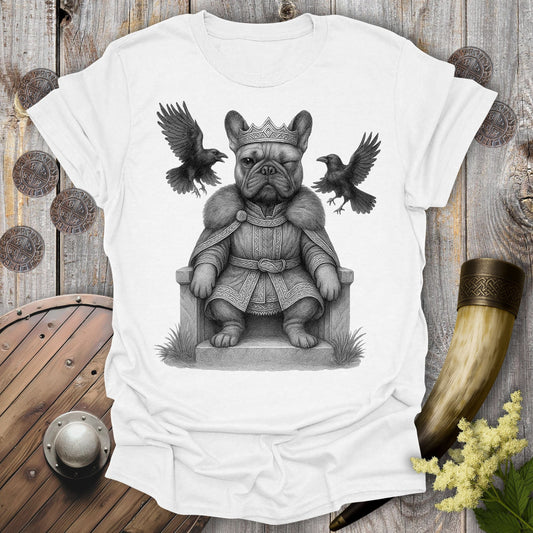 T-Shirt White / S Odin the Bulldog Norse God T-Shirt