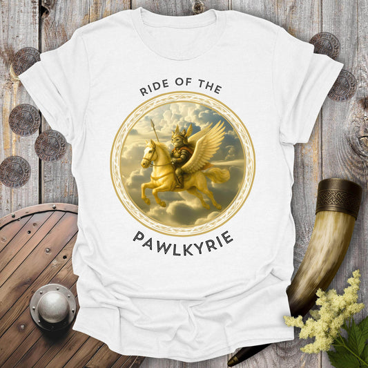 T-Shirt White / S Ride of the Pawlkyrie Viking Cat T-Shirt