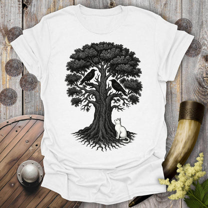 T-Shirt White / S Yggdrasil & the Ravens Viking T-Shirt